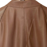 +$12K HERMES Cardigan Leather Sweater 48