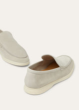 $1,830 Summer Walk Loafer Suede Pearl Lizard Trim 41, 42.5, 43, 43.5, 44, 45, 46