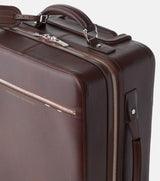 $7,200 Brunello Cucinelli Calfskin Carry-On Suitcase Burgundy ((C8457)