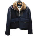 Cashmere & Sheep Leather Half-zip Jumper Jacket 50