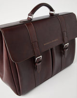 $5,450 Brunello Cucinelli Calfskin Briefcase Burgundy (C8457)
