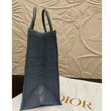 +$50,000 DIOR Crocodile Book Tote Medium blue grey bag