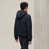$4,500 "Maillons 3D" Quilted Sweater L, XL FW2025 Navy Blue