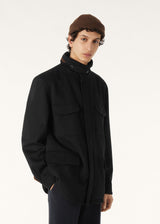 $6,850 LORO PIANA 48 Traveller Field Jacket Black Cashmere Storm System®