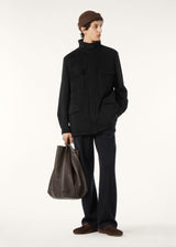 $6,850 LORO PIANA 48 Traveller Field Jacket Black Cashmere Storm System®