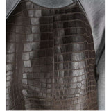 $35K HERMES Crocodile & Cashmere 1/4 Zipped Sweater M