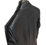 $14K HERMES Black Leather Peak Lapel Blazer Jacket 48 Pristine Condition!