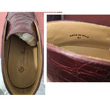 Loro Piana Caiman Open Walk Ankle Boots Sugar Plum Crocodile