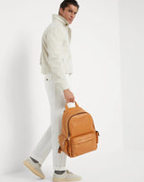 $4,500 Cowhide travel backpack Cognac (C001)