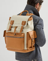 $5,600 Brunello Cucinelli Grained Calfskin & Cowhide City Backpack
