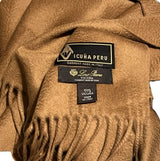 +$15K LORO PIANA 100% Vicuna Plaid Unito, Blanket (200 X 150 cm)
