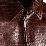 $160K ZILLI  IRONY Crocodile Porosus Jacket 52 Brown "Safari Castagna"