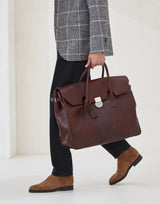 $5,300 Calfskin Boston Casual Bag Burgundy (C8457)