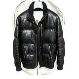 $300K HERMES Crocodile Pororus Jacket 50 detachable Ermine fur lining