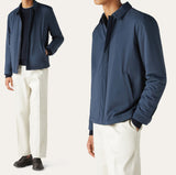 $17K Loro Piana Shirt-Bomber Jacket M Wind Stretch Storm System - Mink