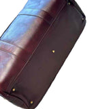 $5,300 Brunello Cucinelli Weekend Logo-Print Leather Duffle Bag