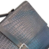 +$45K HERMES Etrivière Black Crocodile Porosus Business Briefcase