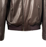 $25K SERAPHIN (HERMES leather maker) 46,48,52 Deerskin Biker Jacket Martens(Sable) fur