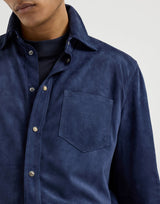 $7,300 Brunello Cucinelli M Suede Overshirt
