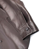$9K Bruno Overshirt Vintage S Plongé Leather Shirt Jacket