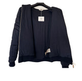 $4,500 HERMES "Maillons 3D" Quilted Sweater L FW2025 Navy Blue