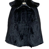 $23K IFOX Black Calf Suede Jacket 54 Detachable Weasel fur lining