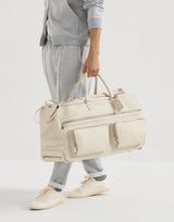 $8,450 Brunello Cucinelli Grained Calfskin Trolley Bag Ivory (C4212)