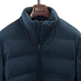 $6K Fillmore Plume M Quilted Cashmere Hooded Down Jacket