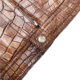 $125K GUCCI Vintage Distressed Crocodile Aviator Jacket 48