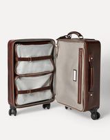 $7,200 Brunello Cucinelli Calfskin Carry-On Suitcase Burgundy ((C8457)