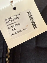 $4,500 "Maillons 3D" Quilted Sweater L, XL FW2025 Navy Blue