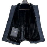 $21K Renton Vison Quilted Baby Cashmere M, L, XL Caviar Jacket, Mink fur