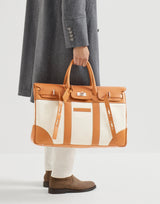 $6,300  Brunello Cucinelli Grained calfskin and cowhide country bag