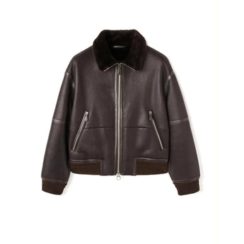 $12K Loro Piana L Leather Shearling Bomber Jacket 