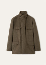 $6,850 LORO PIANA 52 Traveller Field Jacket Cashmere Storm System® Warm Tobacco Latte