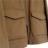 +$22K Kilya Aviator Bomber Jacket Vicuna L removable Mink-fur-Collar