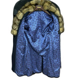 $26K Cashmere Blue Coat 50 detachable Sable fur Collar