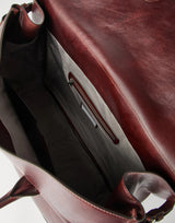 $5,300 Calfskin Boston Casual Bag Burgundy (C8457)