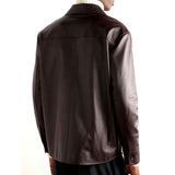 $9K Bruno Overshirt Vintage S Plongé Leather Shirt Jacket