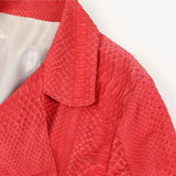 $40K BIJAN 50 Python Leather Biker Jacket - One Single Jacket in the World!