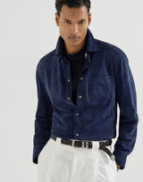 $7,300 Brunello Cucinelli M Suede Overshirt