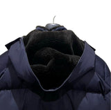 +$18K Down Parka Silk Blend Coat S Beaver fur-lined