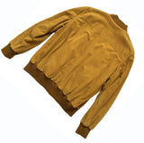 $6,350 Ivy Bomber L Lowered Suede Kidskin Jacket Pecan