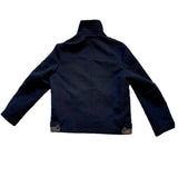 HERMES Straight cut jacket 50 with leather detail FW2025