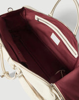$8,450 Brunello Cucinelli Grained Calfskin Trolley Bag Ivory (C4212)
