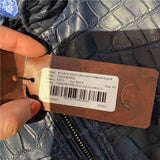 $95k Stefano Ricci Crocodile Blue Jacket 48 Removable Collar