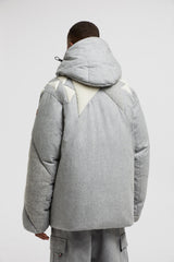 Moncler Grenoble Sedrun Patchwork-Quilted Wool Short Down Jacket Size 3 (50 IT)