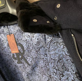 Cashmere Quilted Down Jacket 58 Removable Beaver fur Collar