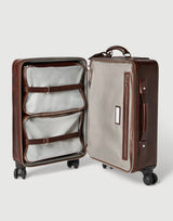 $7,950 Brunello Cucinelli Calfskin Carry-On Suitcase Burgundy ((C8457)