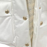 +$11K Parka SKI 2022 22N White Satin Techno & Tweed Down 40FR